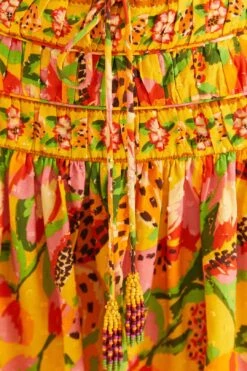 Farm Rio Yellow Fruits Paradise Mini Skirt 9 Farm Rio Yellow Fruits Paradise Mini Skirt -Colorful Wear Store 310218 05