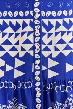 Farm Rio Blue Mixed Ondina Midi Dress 10 Farm Rio Blue Mixed Ondina Midi Dress -Colorful Wear Store 310652 05