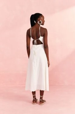 Farm Rio Off-White Embroidered Midi Dress -Colorful Wear Store 310674 04