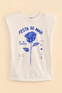 Farm Rio Festa Do Mar Organic Cotton T-Shirt -Colorful Wear Store 310677 06