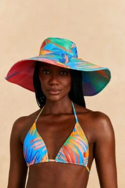 Farm Rio Blue Painted Birds Hat