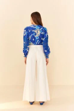 Farm Rio Off White Twill Pants -Colorful Wear Store 311317 03