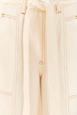 Farm Rio Off White Twill Pants -Colorful Wear Store 311317 04