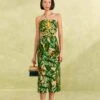 Farm Rio Tropical Leaves Midi Dress
