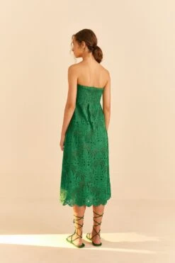Farm Rio Green Coconut Tree Richelieu Midi Dress 9 Farm Rio Green Coconut Tree Richelieu Midi Dress -Colorful Wear Store 311340 04