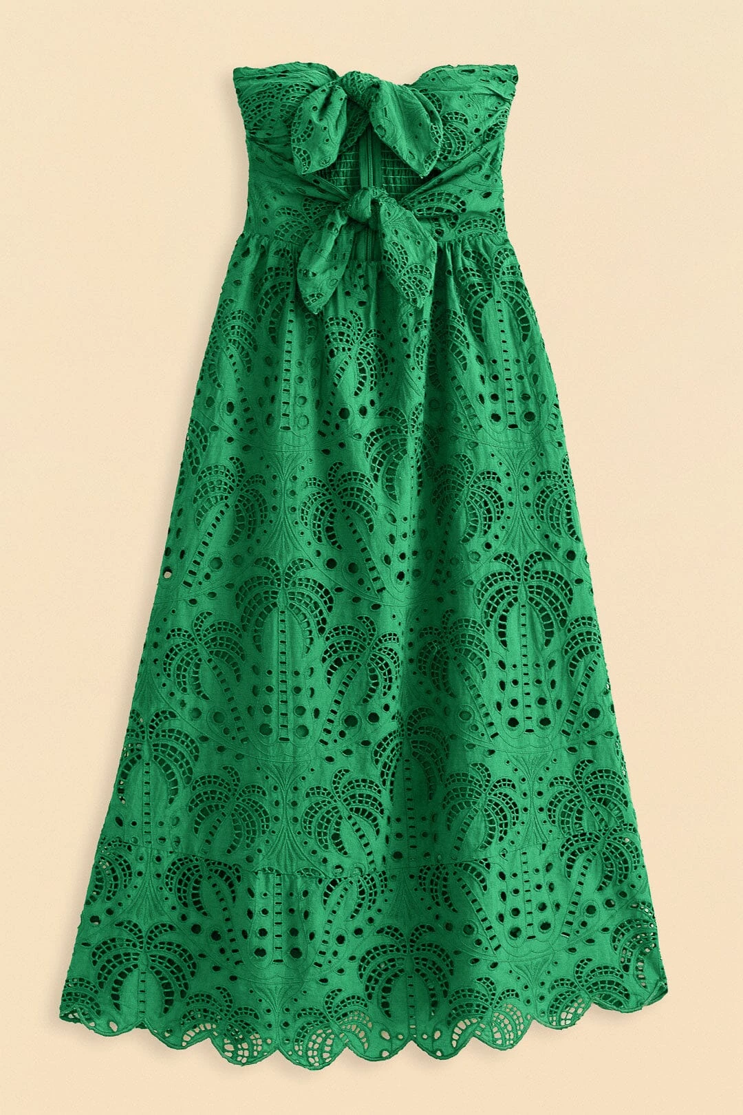 Farm Rio Green Coconut Tree Richelieu Midi Dress 6 Farm Rio Green Coconut Tree Richelieu Midi Dress - Image 6