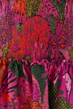 Farm Rio Pink Cool Leopards Lenzing™ Ecovero™ Viscose Mini Dress -Colorful Wear Store 311369 04