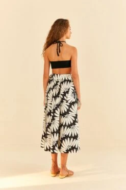 Farm Rio Black Copacabana Bow Midi Skirt 10 Farm Rio Black Copacabana Bow Midi Skirt -Colorful Wear Store 311375 05