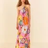 Farm Rio Pink Full Garden Maxi Dress