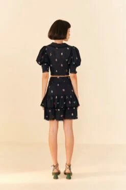 Farm Rio Zodiac Cross Stitch Crop Top 7 Farm Rio Zodiac Cross Stitch Crop Top -Colorful Wear Store 311429 04