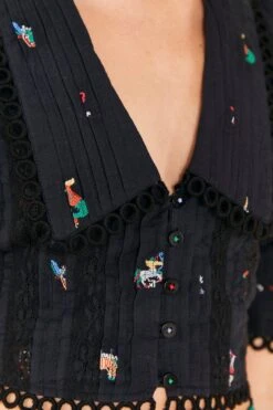 Farm Rio Zodiac Cross Stitch Crop Top 8 Farm Rio Zodiac Cross Stitch Crop Top -Colorful Wear Store 311429 05 1