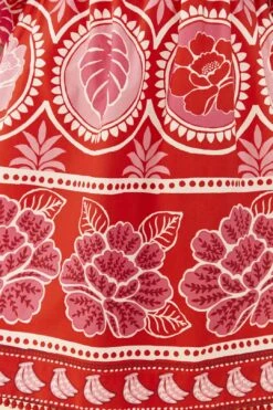 Farm Rio Red Summer Sunrise Organic Cotton Mini Dress 10 Farm Rio Red Summer Sunrise Organic Cotton Mini Dress -Colorful Wear Store 311432 05