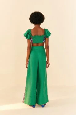 Farm Rio Embroided Green Pants 9 Farm Rio Embroided Green Pants -Colorful Wear Store 311436 04