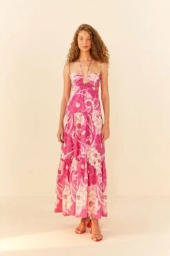Pink Tropical Groove Maxi Dress -Colorful Wear Store 311532 04