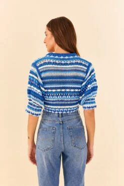 Farm Rio Multi Stitches Crochet Collar Blouse -Colorful Wear Store 311558 04