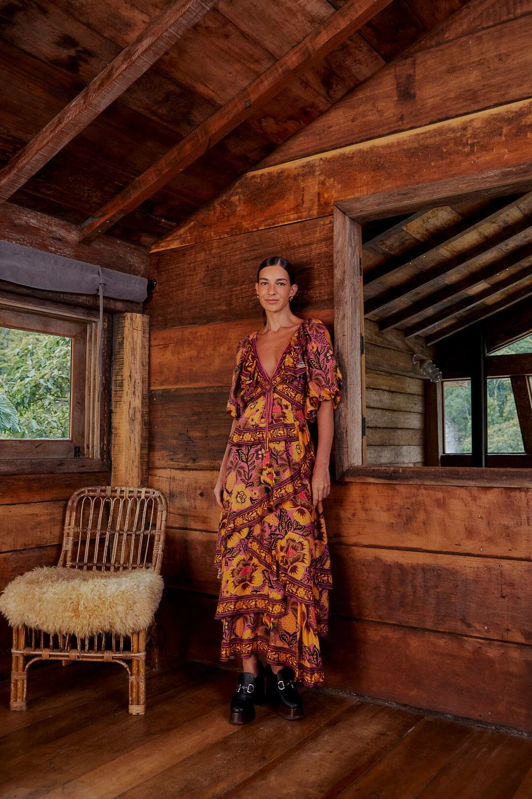 Farm Rio Blush Garden Bloom Maxi Dress 1 Farm Rio Blush Garden Bloom Maxi Dress