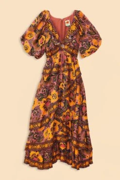 Farm Rio Blush Garden Bloom Maxi Dress 13 Farm Rio Blush Garden Bloom Maxi Dress -Colorful Wear Store 312002 07