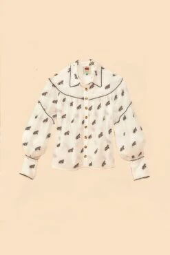 Farm Rio Off-White Embroidered Horses Blouse -Colorful Wear Store 312012 08