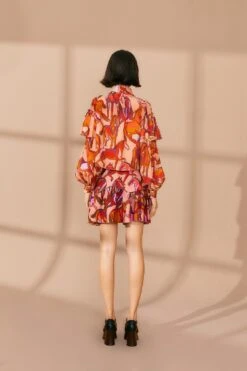 Farm Rio Rose Wild Horses Bow Neck Tie Blouse 9 Farm Rio Rose Wild Horses Bow Neck Tie Blouse -Colorful Wear Store 312022 04