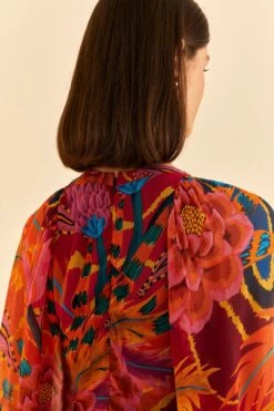 Farm Rio Vintage Wave Long Sleeve Maxi Dress 13 Farm Rio Vintage Wave Long Sleeve Maxi Dress -Colorful Wear Store 312218 06