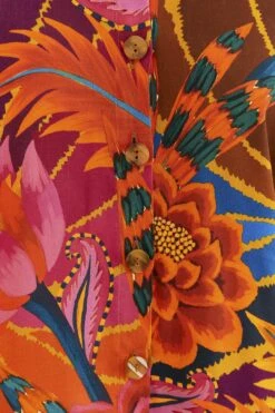 Farm Rio Vintage Wave Multicolor Long Sleeve Shirt -Colorful Wear Store 312273 05