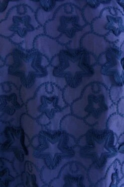 Farm Rio Navy Blue 3d Star Texture Blouse -Colorful Wear Store 312282 06