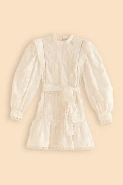 Farm Rio Off-White 3d Flower Pleated Mini Dress -Colorful Wear Store 312366 09