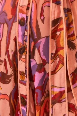 Farm Rio Rose Wild Horses Long Sleeve Mini Dress -Colorful Wear Store 312367 05