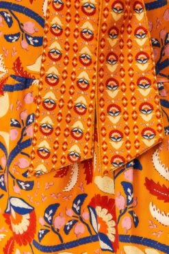 Farm Rio Yellow Palms Party Midi Dress -Colorful Wear Store 312461 07