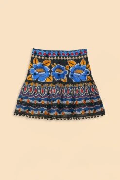 Farm Rio Black Ainika Sparkle Mini Skirt 10 Farm Rio Black Ainika Sparkle Mini Skirt -Colorful Wear Store 312546 06
