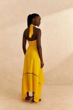 Farm Rio Yellow Sleeveless Maxi Dress -Colorful Wear Store 313606 04