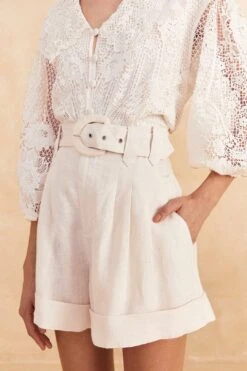 Farm Rio Off-White Tailored Shorts -Colorful Wear Store 313614 03