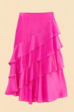 Farm Rio Dark Pink Marocaine Ruffle Skirt -Colorful Wear Store 313615 06