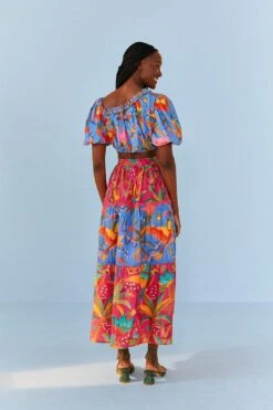 Farm Rio Macaw Party Mix Maxi Skirt -Colorful Wear Store 313623 04