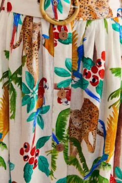 Farm Rio Tropical Paradise Midi Skirt -Colorful Wear Store 313626 05