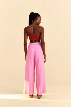 Farm Rio Pink Tailored Pants -Colorful Wear Store 313627 04