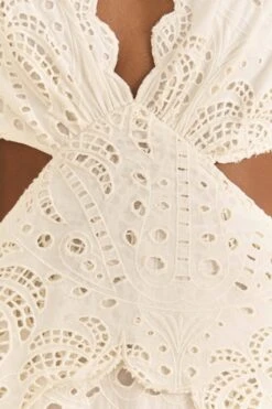 Farm Rio Off-White Richelieu Midi Dress -Colorful Wear Store 313629 04