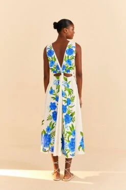Farm Rio Off-White Romantic Garden Midi Dress -Colorful Wear Store 313630 03