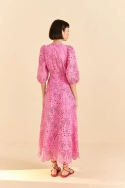 Farm Rio Pink Richelieu Midi Dress -Colorful Wear Store 313649 04