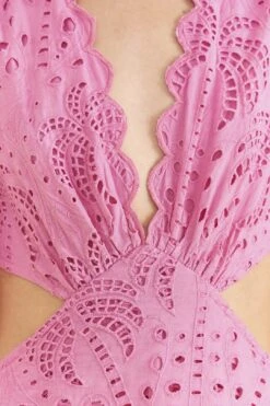 Farm Rio Pink Richelieu Midi Dress -Colorful Wear Store 313649 05