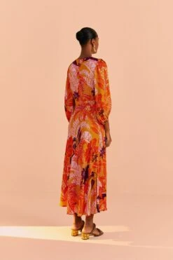 Farm Rio Beige Jungle Panther Lenzing™ Ecovero™ Viscose Midi Dress 11 Farm Rio Beige Jungle Panther Lenzing™ Ecovero™ Viscose Midi Dress -Colorful Wear Store 313673 05