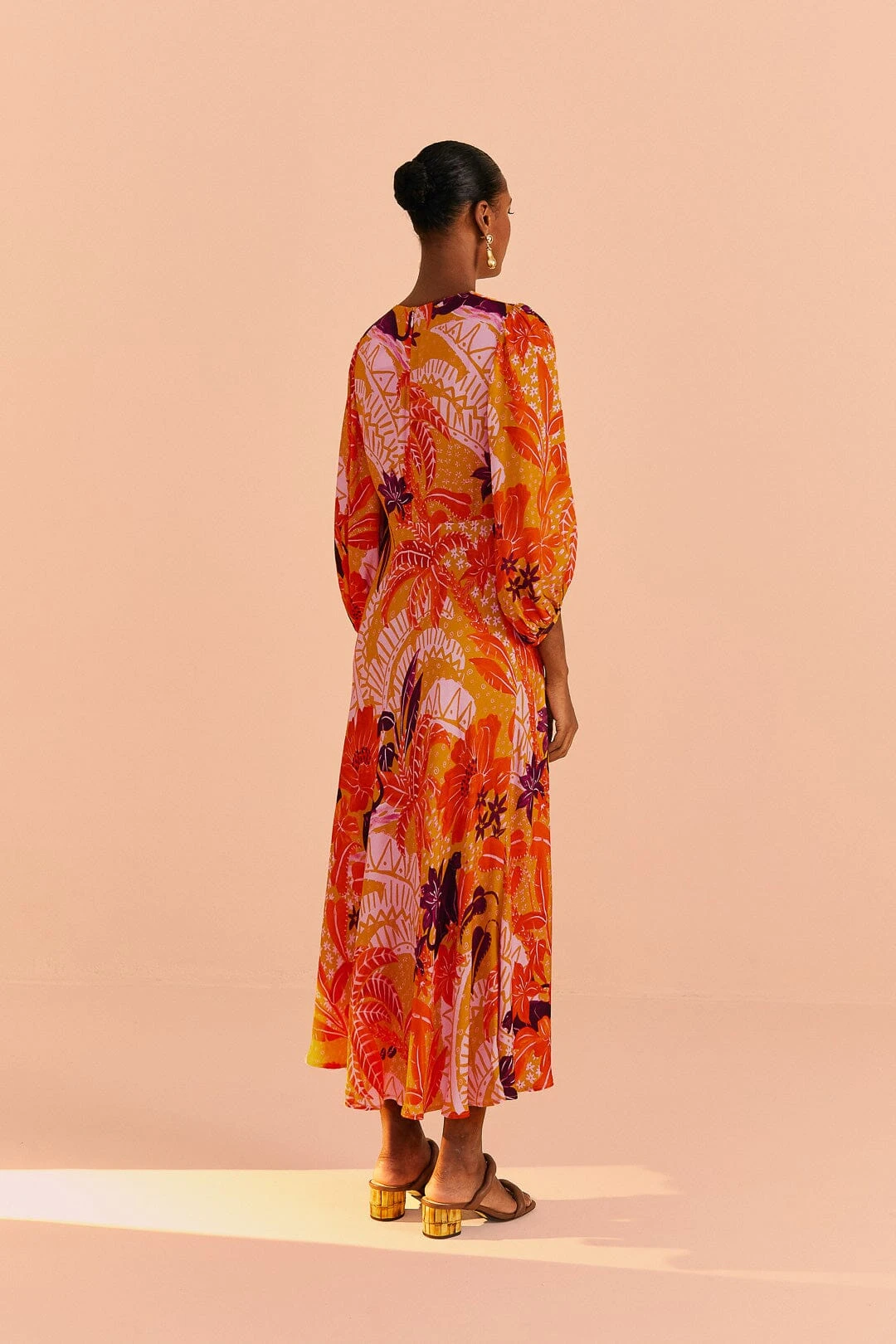 Farm Rio Beige Jungle Panther Lenzing™ Ecovero™ Viscose Midi Dress 5 Farm Rio Beige Jungle Panther Lenzing™ Ecovero™ Viscose Midi Dress - Image 5