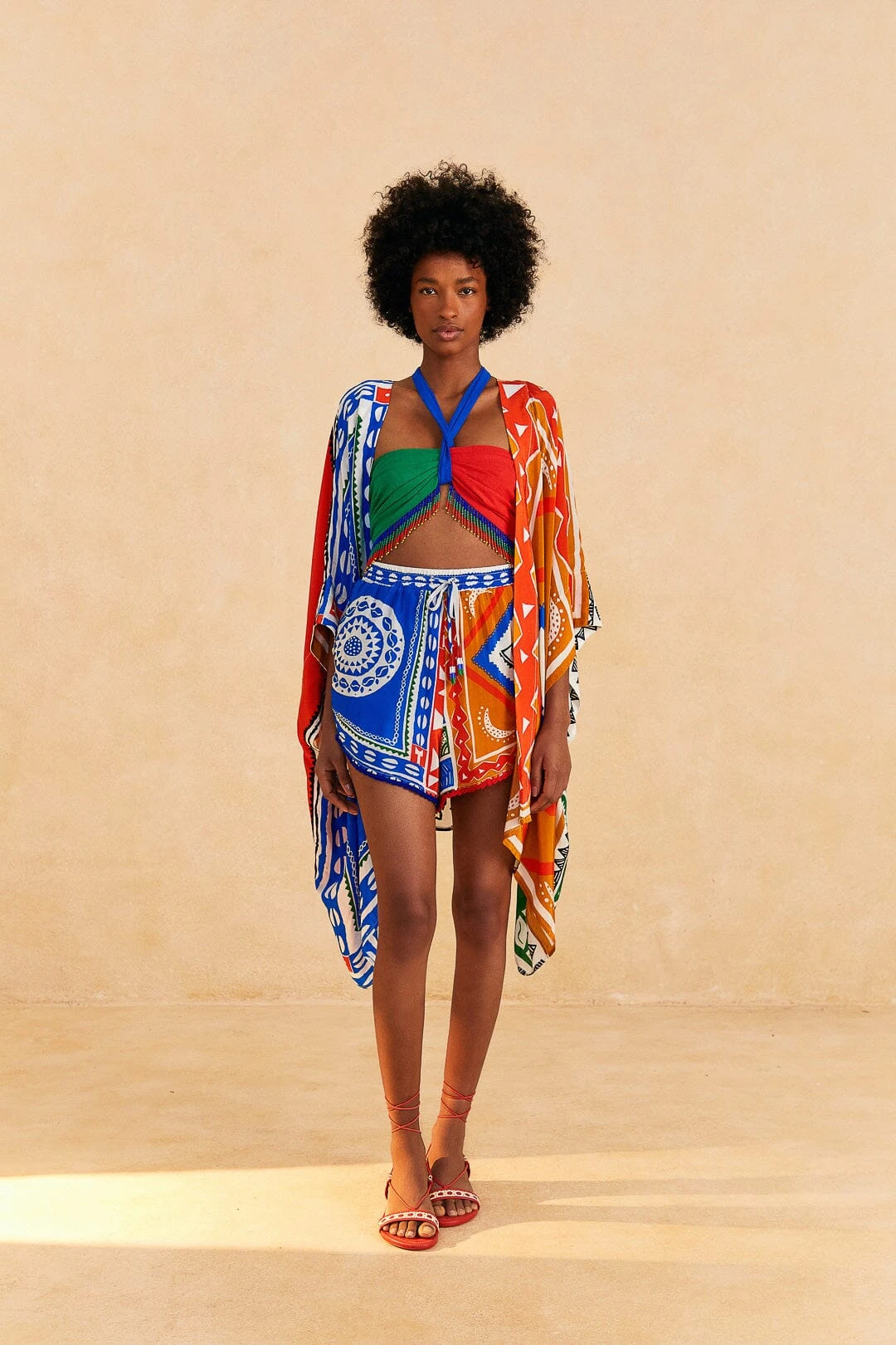 Farm Rio Off-White Pitta Colors Shorts 1 Farm Rio Off-White Pitta Colors Shorts