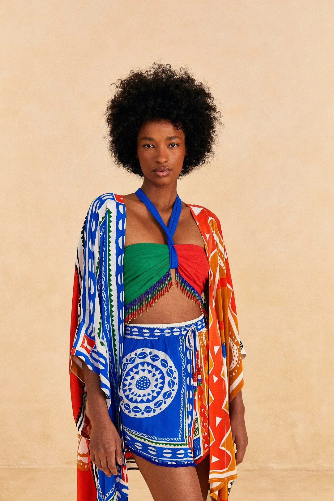 Farm Rio Off-White Pitta Colors Shorts 2 Farm Rio Off-White Pitta Colors Shorts - Image 2