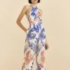 Farm Rio Off-White Mixed Lobsters Jumpsuit