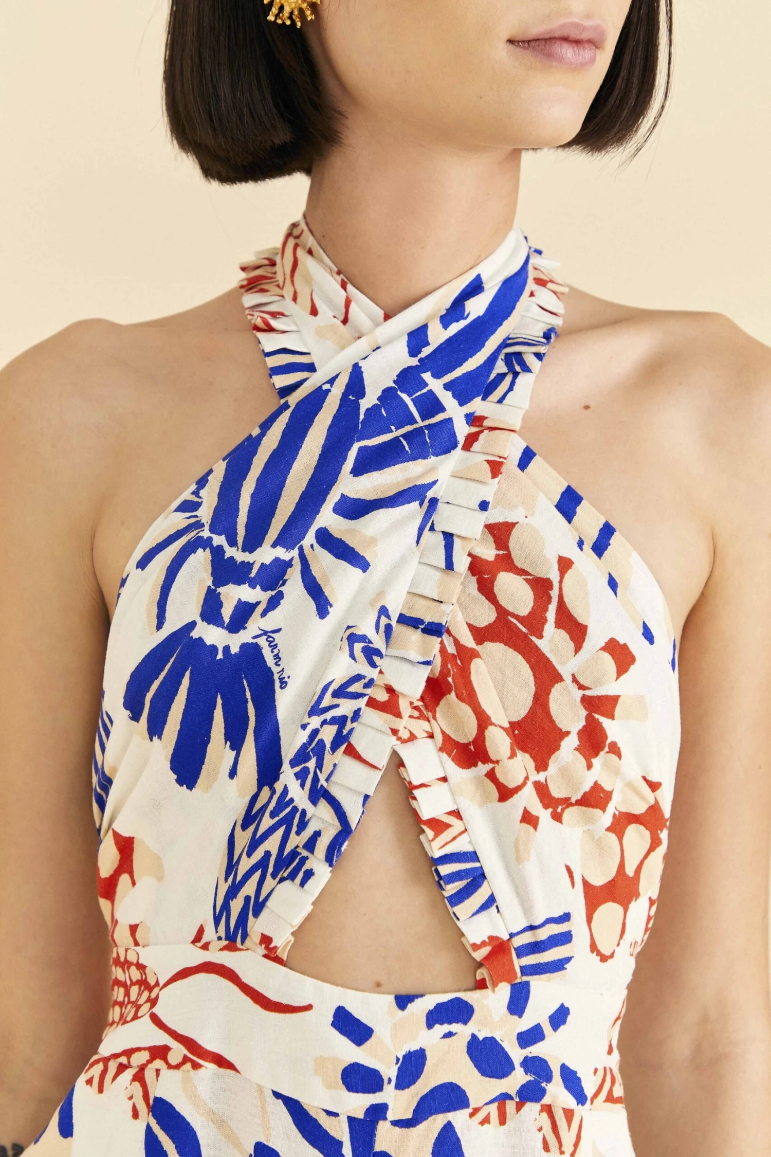 Farm Rio Off-White Mixed Lobsters Jumpsuit 3 Farm Rio Off-White Mixed Lobsters Jumpsuit - Image 3