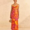 Farm Rio Summer Garden Ombre Lenzing™ Ecovero™ Viscose Midi Dress