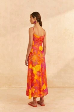 Farm Rio Summer Garden Ombre Lenzing™ Ecovero™ Viscose Midi Dress -Colorful Wear Store 313684 04