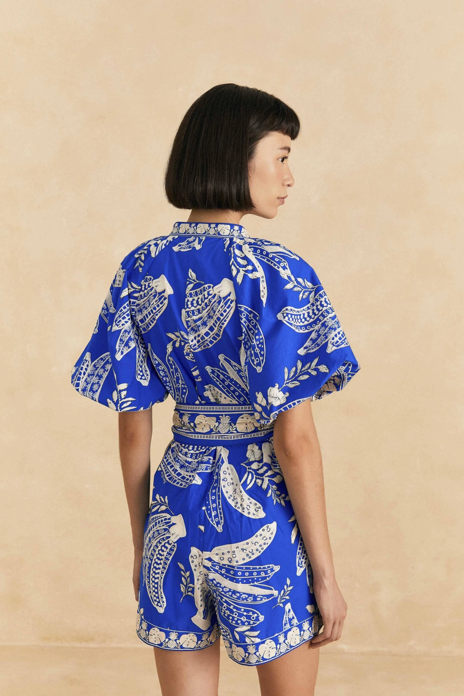 Farm Rio Blue Lace Banana Romper 3 Farm Rio Blue Lace Banana Romper - Image 3