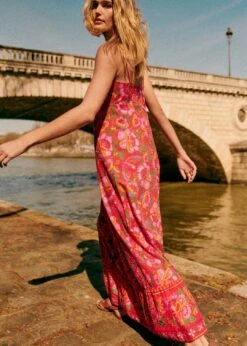 Farm Rio Macaw Flowers Red Jolia Dress -Colorful Wear Store 313758 03